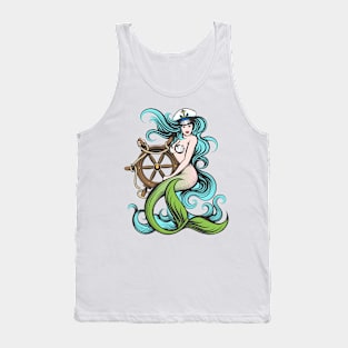 Mermaid with Steering Wheel Tank Top